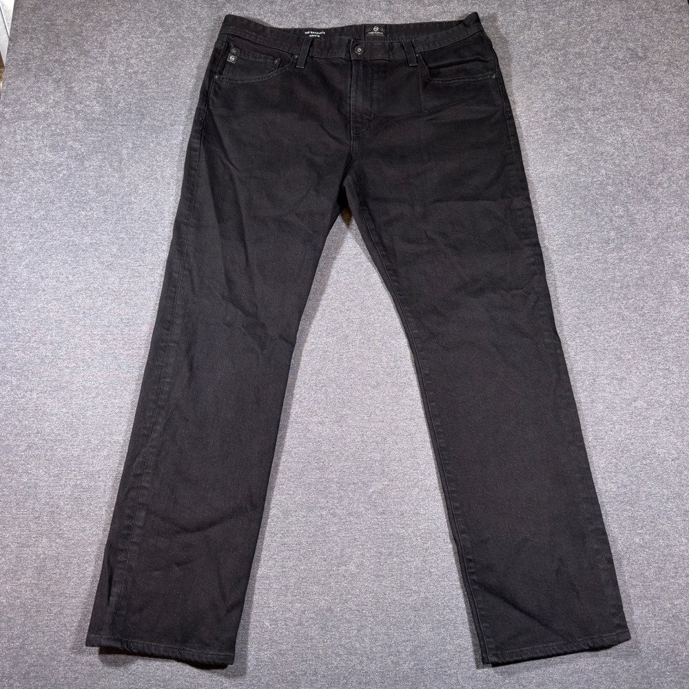 AG Adriano Goldschmied The Graduate Men 36x31 Black Tailored Leg Denim Jeans
